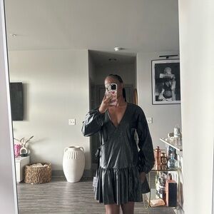 Elegant Black Wrap Dress